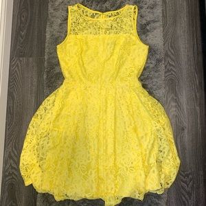 Yellow lace dress